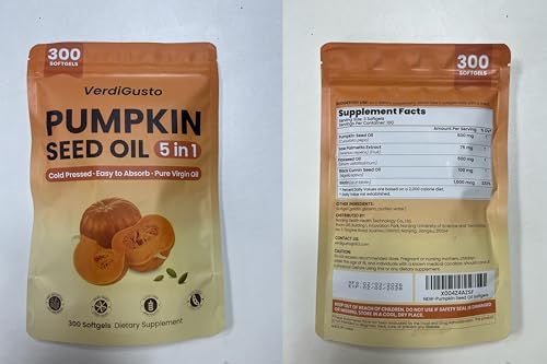 Aceite de Semilla de Calabaza con Palma Enana | 300 Softgels | Aceite de Linaza, Aceite de Semilla de Comino Negro y Biotina | Prensado en Frío, - imagen 8