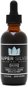 Súper Plata 500 PPM - Botella de 2 Onzas con Gotero de Plata Coloidal - imagen 1
