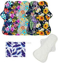 Set de 6 Almohadillas Menstruales Reutilizables de Bambú Orgánico, Impermeables, 5 Almohadillas para Flujo Abundante + 1 Bolsa Húmeda Mini - imagen 1