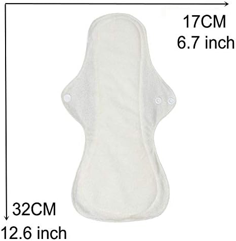 Set de 6 Almohadillas Menstruales Reutilizables de Bambú Orgánico, Impermeables, 5 Almohadillas para Flujo Abundante + 1 Bolsa Húmeda Mini - imagen 2