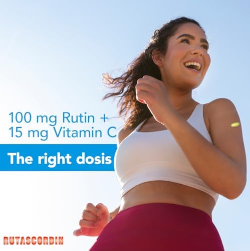 Tabletas RUTASCORBIN de Rutin y Vitamina C para la Circulación y el Sistema Inmunológico | Dosis Moderada para Bienestar Vascular, Antioxidante y - imagen 3