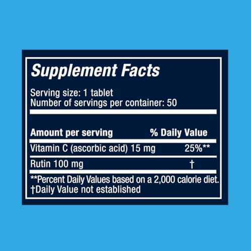 Tabletas RUTASCORBIN de Rutin y Vitamina C para la Circulación y el Sistema Inmunológico | Dosis Moderada para Bienestar Vascular, Antioxidante y - imagen 8