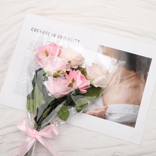 100 Piezas de Bolsas Transparentes para Empaque de Flores - Ideal para Florerías y Centros Comerciales (15X12) - imagen 6