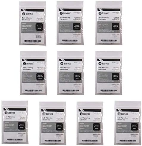 Electrodos Reutilizables BodyMed TENS/EMS de 2 x 2 Pulgadas – Paquete de 10 con 4 Electrodos Autoadhesivos para Estimulación Muscular y Alivio del - imagen 1