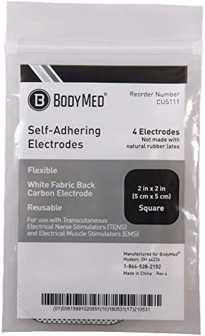 Electrodos Reutilizables BodyMed TENS/EMS de 2 x 2 Pulgadas – Paquete de 10 con 4 Electrodos Autoadhesivos para Estimulación Muscular y Alivio del - imagen 5