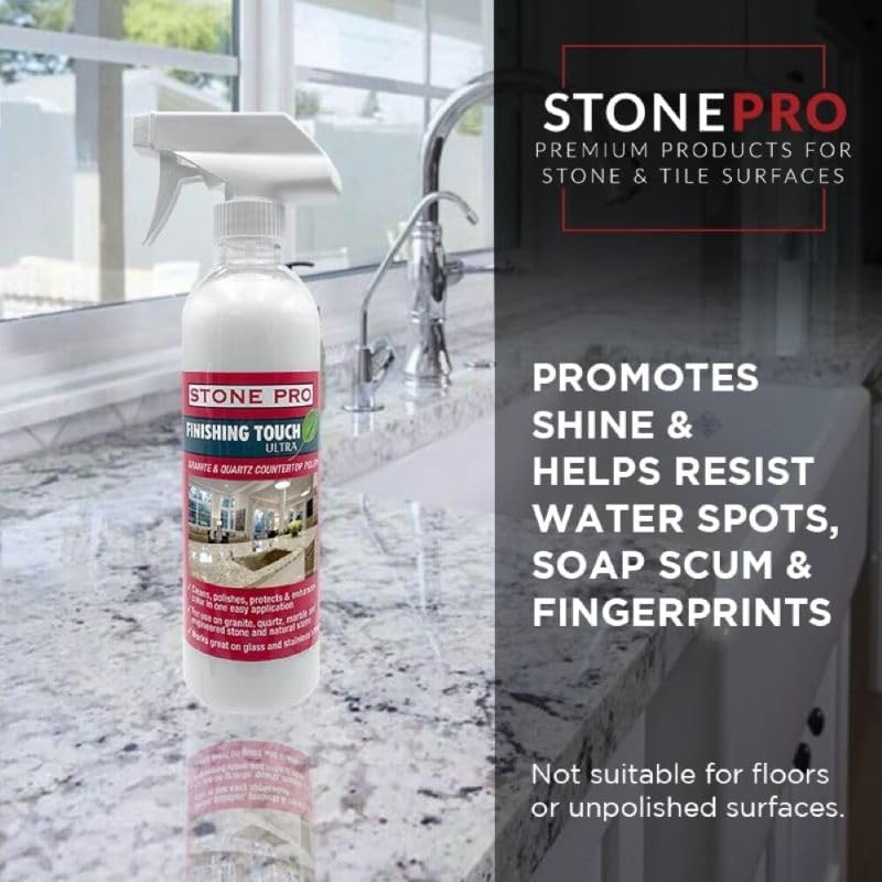 Stone Pro, Spray Pulidor y Limpiador de Piedra, Toque Final para Encimeras - imagen 4