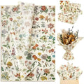 Papel de Seda Floral SUMMORO, 100 Hojas, Impresión Acuarela de Flores Silvestres, 20 x 14 Pulgadas, Ideal para Regalos, Bodas y Manualidades - imagen 1
