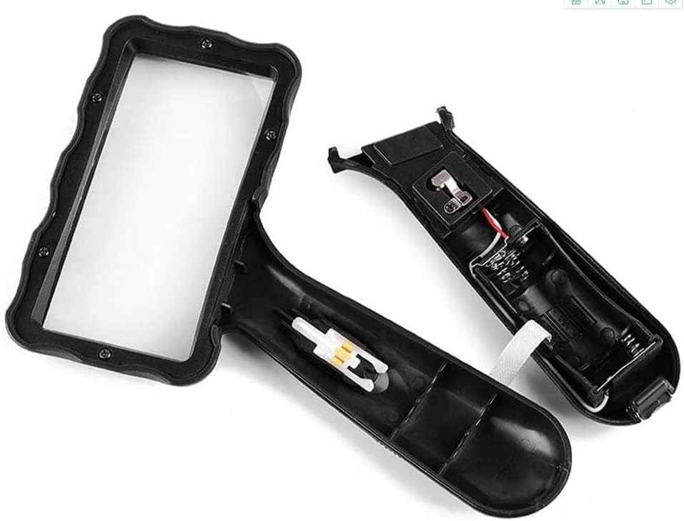 Lupa Rectangular de Mano con Luz LED, Aumento 10X para Lectura, Ideal para Personas Mayores y Baja Visión, Degeneración Macular - imagen 4