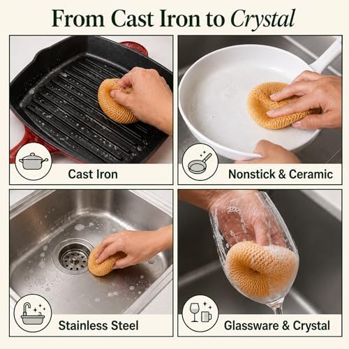 Esponjas de Cocina Reutilizables - Paquete de 3 Trapos de Malla Breezi, No Rayan, Multiusos, Secado Rápido, Sin Olores, Alternativa a Esponjas de - imagen 2