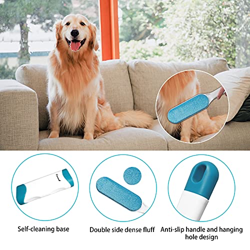 Juego de 2 Cepillos Quitapelos para Muebles, Doble Cara, Autolimpiantes, Ideal para Mascotas, Ropa, Sofá y Alfombra - imagen 2