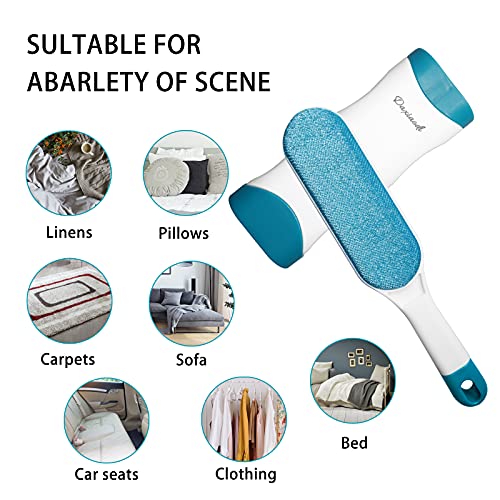 Juego de 2 Cepillos Quitapelos para Muebles, Doble Cara, Autolimpiantes, Ideal para Mascotas, Ropa, Sofá y Alfombra - imagen 3