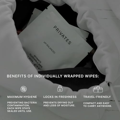 Toallitas Íntimas pH Equilibrado PRIVATES para Mujeres y Hombres | Control de Olores, Alivio de Irritación y Sequedad | Hidratantes y Suavizantes con - imagen 6
