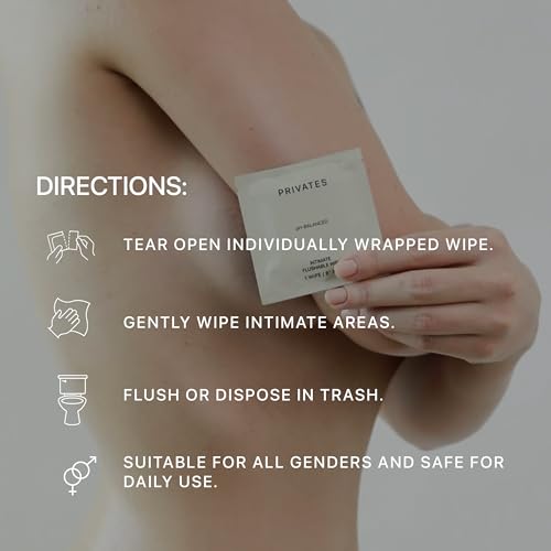 Toallitas Íntimas pH Equilibrado PRIVATES para Mujeres y Hombres | Control de Olores, Alivio de Irritación y Sequedad | Hidratantes y Suavizantes con - imagen 8