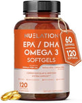 Aceite de Pescado Omega 3 2000mg - Suplemento para la Salud del Corazón y Funciones Cerebrales - No GMO, Sin Gluten, Keto - 60 Porciones, 120 - imagen 1