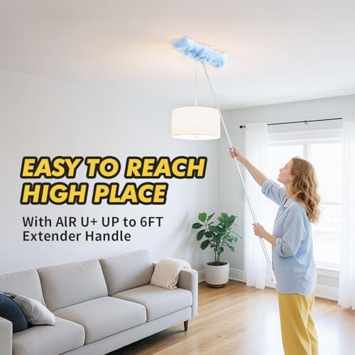 Mango Extensible de 6 pies con 10 Recargas, Compatible con Swiffer, Paños Desechables de Microfibra para Limpiar Techos, Ventiladores y Áreas - imagen 2