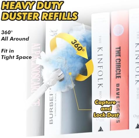 Mango Extensible de 6 pies con 10 Recargas, Compatible con Swiffer, Paños Desechables de Microfibra para Limpiar Techos, Ventiladores y Áreas - imagen 4