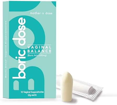 Suplementos de Ácido Bórico Mothers Dose - Mantiene y Equilibra el pH Vaginal Saludable, Controla Olores, Hidratante con Manteca de Cacao y Aceite de - imagen 1