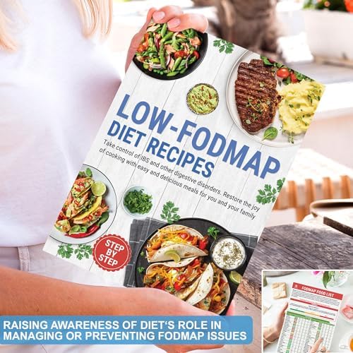 Set de 3 Guías de Alimentos Low FODMAP y Plan de Comidas para IBS, SIBO y Distensión Abdominal – Guía Dietética Laminada con Tamaño de Porción, - imagen 4
