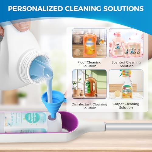 Botella Refillable AnDongo para Swiffer® Power Mop™ - 720 ML/24 FL OZ - Botella a Prueba de Fugas, 1 Botella Vacía + 6 Almohadillas de Silicón + 1 - imagen 4