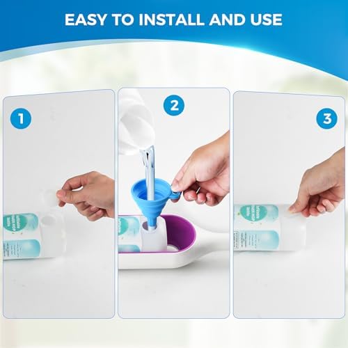Botella Refillable AnDongo para Swiffer® Power Mop™ - 720 ML/24 FL OZ - Botella a Prueba de Fugas, 1 Botella Vacía + 6 Almohadillas de Silicón + 1 - imagen 6