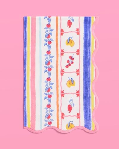 Servilletas Italianas Capri xo, Fetti - 25 Servilletas de Papel | Fiesta de Verano, Floral, Despedida de Soltera, Amalfi, Limón, Compromiso, Rayas - imagen 5