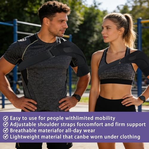 Faja para Hombro HSIWHV para Mujeres, Soporte para Manguito Rotador, Ajustable y Discreta, Compatible con Paquetes de Hielo, Izquierda y Derecha - imagen 2