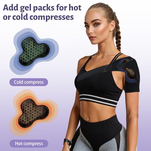 Faja para Hombro HSIWHV para Mujeres, Soporte para Manguito Rotador, Ajustable y Discreta, Compatible con Paquetes de Hielo, Izquierda y Derecha - imagen 5
