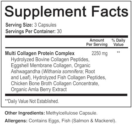 NutriFlair Multi Colágeno Péptidos 2250mg, 90 Cápsulas - Tipos I, II, III, V, X - Suplemento de Colágeno para Mujeres y Hombres - Proteína - imagen 2