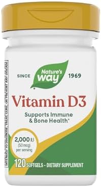 Vitamina D3 Extra Fuerte de Nature's Way, 2000 IU (50 mcg por porción), 240 Softgels, Apoya la Salud Ósea y Función Inmunológica* - imagen 8