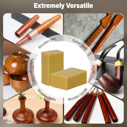Cera de Carnauba para Madera, Barra Dura de Cera Pura - Para Rueda de Pulido Rotativa y Acabado Brillante - 3.5 x 2 x 1.4 (130 g) - imagen 6
