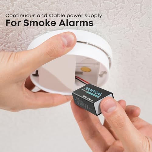 Baterías de Litio POWEROWL 9V, 1200mAh No Recargables para Detectores de Humo y Alarmas de Incendio - Paquete de 2 - imagen 6