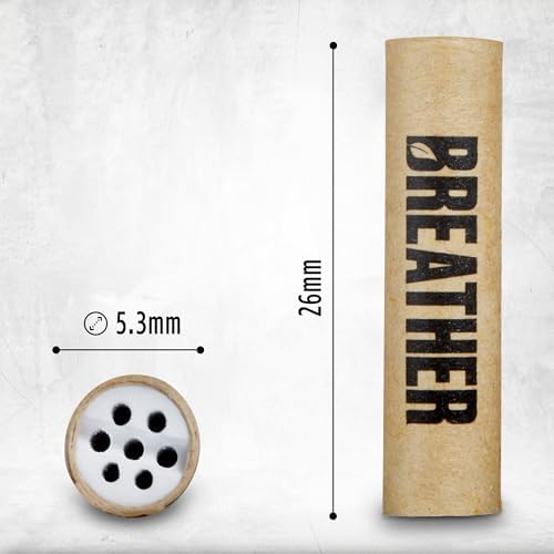 Filtros de Carbón Activado de Coco Breather - 50 Pcs Super Delgados de 5.3MM con Tapas de Cerámica - imagen 3