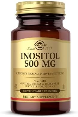 Solgar Inositol 500 mg - 100 Cápsulas Vegetales - Apoya la Función Celular y la Salud Cerebral - Vegano, Sin Gluten, Sin Lácteos, Kosher - 100 - imagen 1