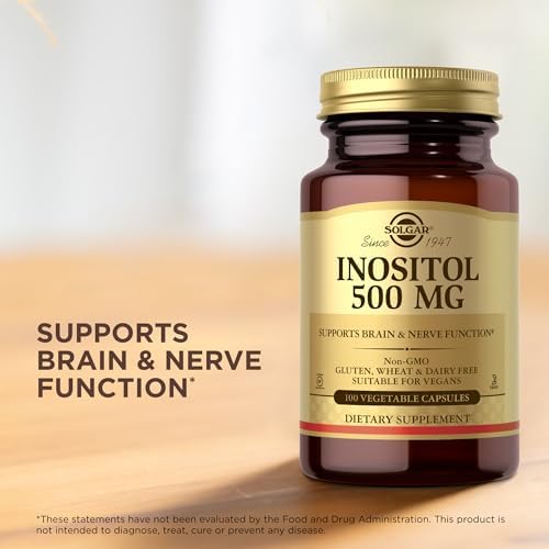 Solgar Inositol 500 mg - 100 Cápsulas Vegetales - Apoya la Función Celular y la Salud Cerebral - Vegano, Sin Gluten, Sin Lácteos, Kosher - 100 - imagen 5