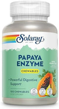 Tabletas Masticables de Enzimas de Papaya SOLARAY - Enzimas Digestivas para un Poderoso Soporte Digestivo - con Papaina y Bromelina - Sabor Natural a - imagen 1