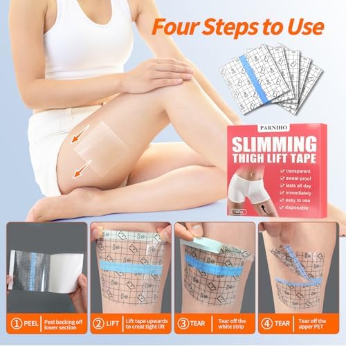 Cinta Elevadora Parniho para Muslos, Parche Adhesivo Transparente para Piel Floja, Cinta Corporal Impermeable y Resistente al Sudor para Mujeres - imagen 4