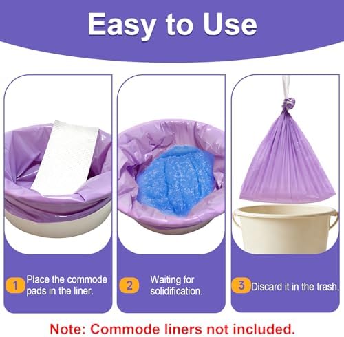 100 Almohadillas Absorbentes Desechables para Comodidades, Forros de Comodidad con Gel Absorbente, Almohadillas Portátiles para Bolsas de Inodoro y - imagen 3