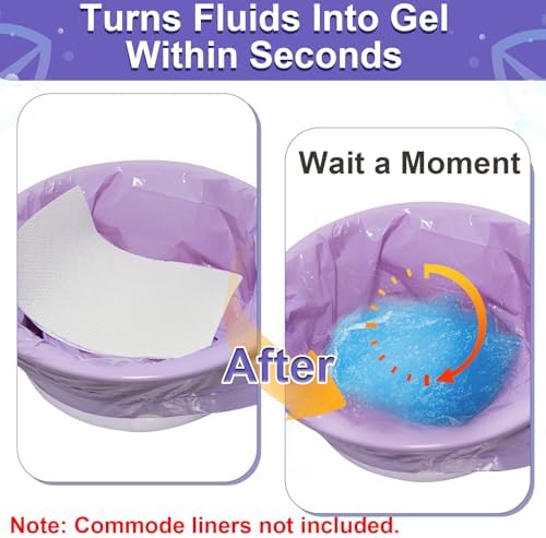 100 Almohadillas Absorbentes Desechables para Comodidades, Forros de Comodidad con Gel Absorbente, Almohadillas Portátiles para Bolsas de Inodoro y - imagen 4