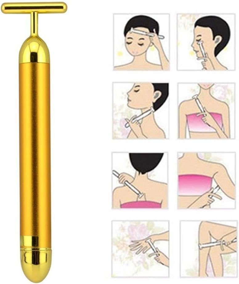 Masajeador Facial Energizante Angel Kiss Beauty Bar - Herramienta de Cuidado de Piel Eléctrica T-Shape de 24k - Regalos para Ella, Mamá en Cumpleaños - imagen 5