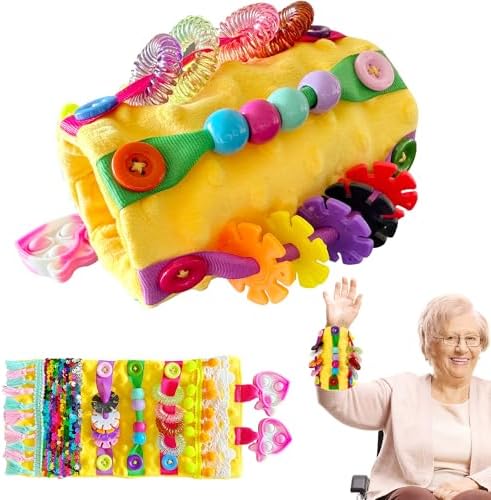 Alfombrilla Sensorial para Pacientes con Alzheimer y Ansiedad, Muñequera Fidget para Autismo, Demencia, ASD, ADHD, OCD (Naranja) - imagen 1