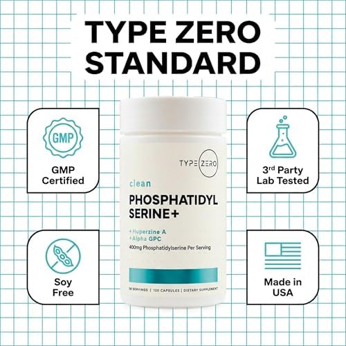 Suplemento Nootrópico Type Zero con Fosfatidilserina 3X, Alpha GPC y Huperzina A - Apoyo para la Memoria y Concentración Limpia - imagen 3