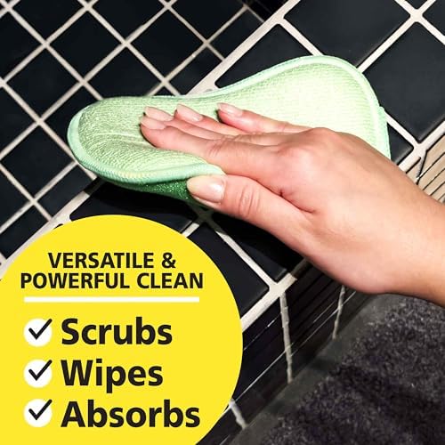 Esponjas de Microfibra Tub-N-Tile de Tuff-Scrub, Paquete Grande de 6, Multi-Superficie, No Rayan, Doble Cara, Lavables a Máquina, Duraderas - imagen 6