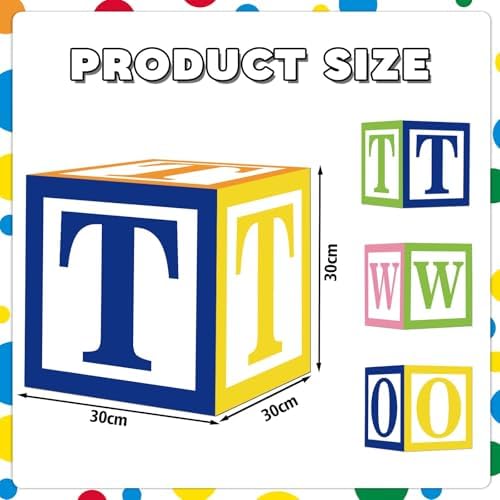 Set de 3 cajas de globos para 2do cumpleaños Zliisang - Bloques de números de fiesta callejera - 6x cajas - Rojo, Verde, Amarillo - imagen 2