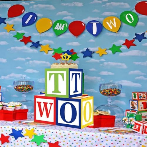 Set de 3 cajas de globos para 2do cumpleaños Zliisang - Bloques de números de fiesta callejera - 6x cajas - Rojo, Verde, Amarillo - imagen 3