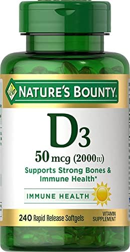 Vitaminas D de Nature's Bounty 2,000 IU en Softgels - imagen 1