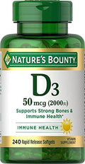 Vitaminas D de Nature's Bounty 2,000 IU en Softgels - imagen 1