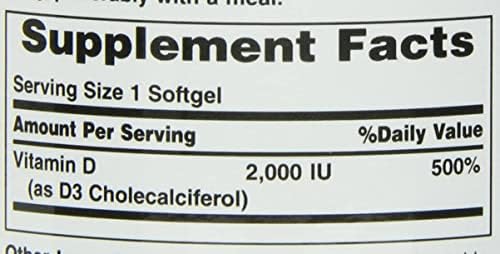 Vitaminas D de Nature's Bounty 2,000 IU en Softgels - imagen 5
