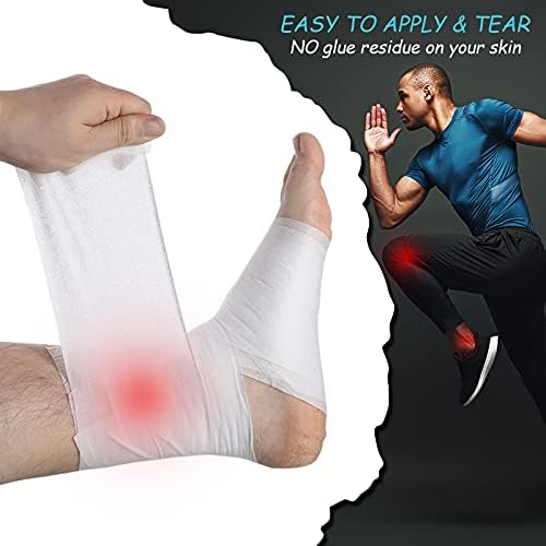Cinta Adhesiva Cohesiva Nuanchu - 4 Rollos de Venda No Tejida, Transpirable y Protectora, Ideal para Vendajes y Fijación - imagen 5