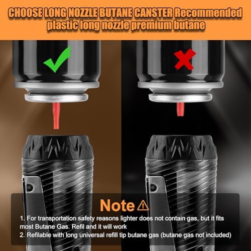 Encendedor LcFun a Prueba de Viento con Triple Llama Jet y Punch, Recargable para Camping y Caza, Regalos de San Valentín para Él - BUTANO NO INCLUIDO - imagen 7