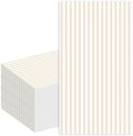 Servilletas de papel Striped Tan de Stxy en color beige (45 piezas, tinta apta para alimentos) - servilletas desechables para bodas y fiestas - imagen 1